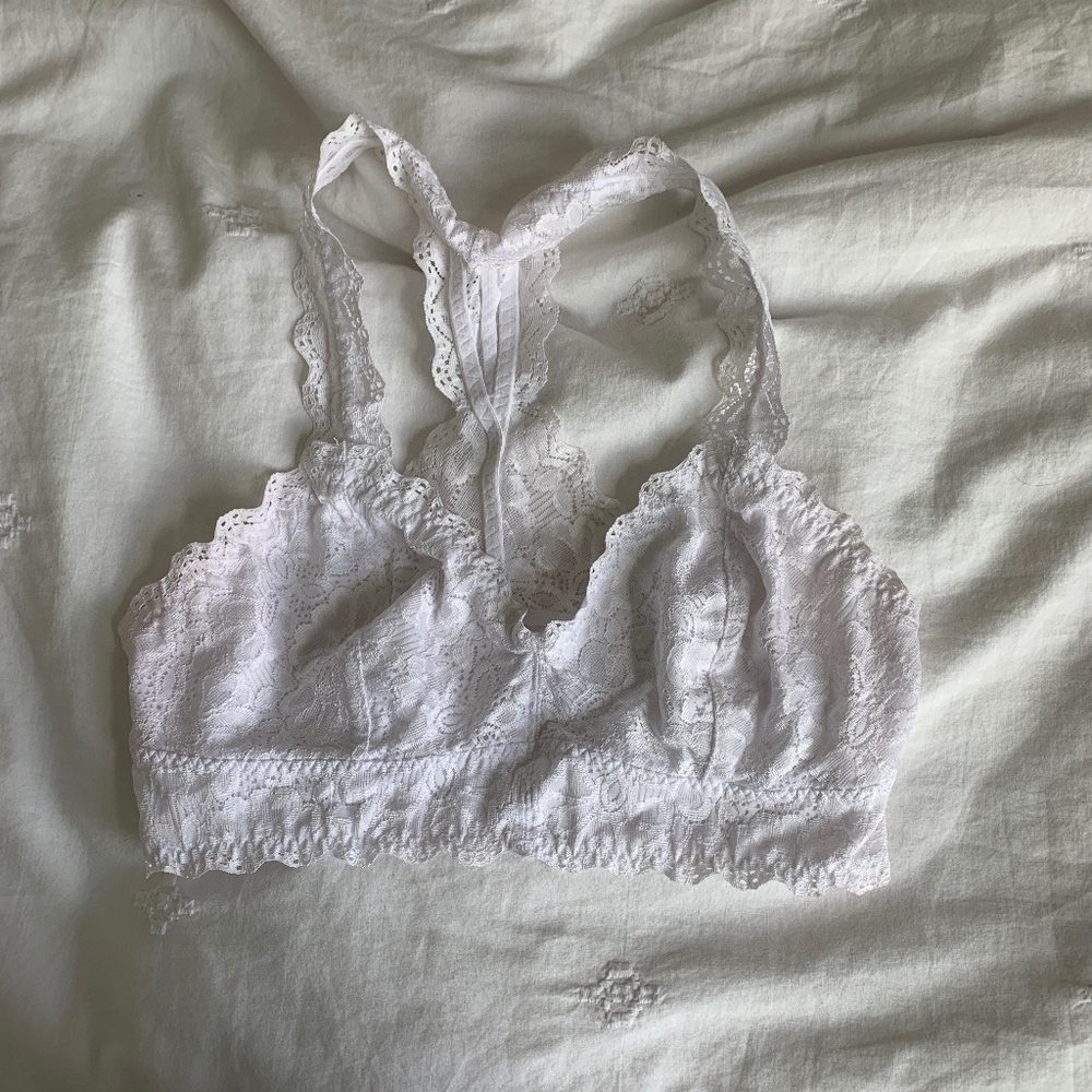 white bralette
